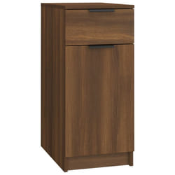vidaXL Desk Cabinet Desk Cupboard Home Office Storage Cabinet Engineered Wood - brown oak