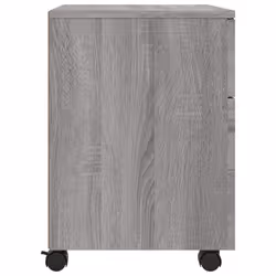 vidaXL Mobile File Cabinet with Wheels Desk Storage Cabinet Engineered Wood - Grey sonoma - Additional view 5