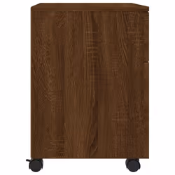 vidaXL Mobile File Cabinet with Wheels Desk Storage Cabinet Engineered Wood - Brown oak - Additional view 5