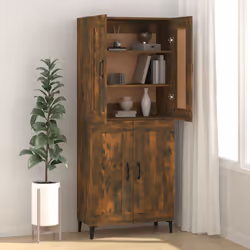 vidaXL Sideboard Engineered Wood Side Cabinet Home Organiser Multi Colours - Smoked oak - Additional view 5