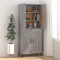 vidaXL Sideboard Engineered Wood Side Cabinet Home Organiser Multi Colours - Grey sonoma - Additional view 5