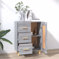 vidaXL Sideboard Engineered Wood Side Cabinet Home Organiser Multi Colours - Grey sonoma - Additional view 4