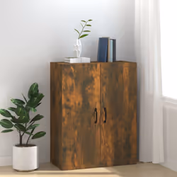 vidaXL Hanging Cabinet Floating Cabinet Wall Storage Cabinet Engineered Wood - Smoked oak
