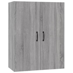 vidaXL Hanging Cabinet Floating Cabinet Wall Storage Cabinet Engineered Wood - Grey sonoma