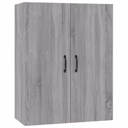 vidaXL Hanging Cabinet Floating Cabinet Wall Storage Cabinet Engineered Wood - Grey sonoma