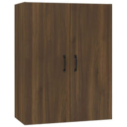 vidaXL Hanging Cabinet Floating Cabinet Wall Storage Cabinet Engineered Wood - Brown oak