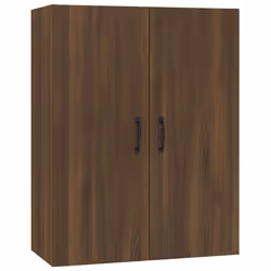 vidaXL Hanging Cabinet Floating Cabinet Wall Storage Cabinet Engineered Wood - Brown oak