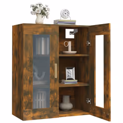 vidaXL Hanging Wall Cabinet Storage Cabinet Wall Cupboard Floating Cabinet - Smoked oak - Additional view 6