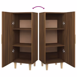 vidaXL Sideboard Engineered Wood Side Cabinet Home Organiser Multi Colours - Brown oak - Additional view 10