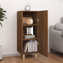 vidaXL Sideboard Engineered Wood Side Cabinet Home Organiser Multi Colours - Brown oak - Additional view 4