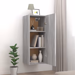 vidaXL TV Cabinet Entertainment Centre Media TV Unit TV Stand Engineered Wood - Grey sonoma - Additional view 4