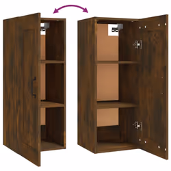 vidaXL Hanging Cabinet Floating Cabinet Wall Storage Cabinet Engineered Wood - smoked oak - Additional view 7