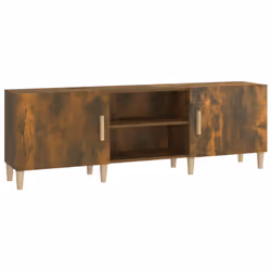 vidaXL TV Cabinet Engineered Wood Indoor TV Console Media Unit Multi Colours - Smoked oak - Additional view 4