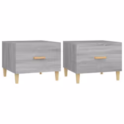 vidaXL 1/2x Coffee Table Engineered Wood Couch Accent End Table Multi Colours - Grey sonoma, 2