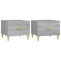 vidaXL 1/2x Coffee Table Engineered Wood Couch Accent End Table Multi Colours - Grey sonoma, 2