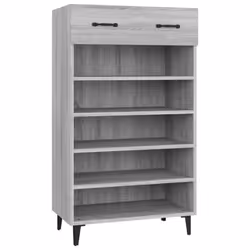 vidaXL Shoe Cabinet Engineered Wood Indoor Shoe Storage Rack Multi Colours - Grey sonoma