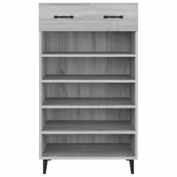 vidaXL Shoe Cabinet Engineered Wood Indoor Shoe Storage Rack Multi Colours - Grey sonoma - Additional view 7