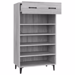vidaXL Shoe Cabinet Engineered Wood Indoor Shoe Storage Rack Multi Colours - Grey sonoma - Additional view 8