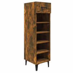 vidaXL Shoe Cabinet Engineered Wood Indoor Shoe Storage Rack Multi Colours - Smoked oak