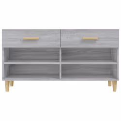 vidaXL Shoe Cabinet Grey Sonoma Engineered Wood Hallway Shoe Storage Cupboard - Additional view 7