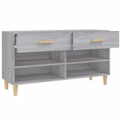 vidaXL Shoe Cabinet Grey Sonoma Engineered Wood Hallway Shoe Storage Cupboard - Additional view 8