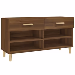 vidaXL Shoe Cabinet Brown Oak Engineered Wood Hallway Shoe Storage Cupboard - Additional view 4