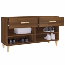 vidaXL Shoe Cabinet Brown Oak Engineered Wood Hallway Shoe Storage Cupboard - Additional view 6