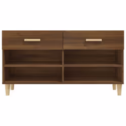 vidaXL Shoe Cabinet Brown Oak Engineered Wood Hallway Shoe Storage Cupboard - Additional view 7