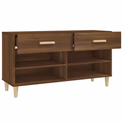 vidaXL Shoe Cabinet Brown Oak Engineered Wood Hallway Shoe Storage Cupboard - Additional view 8