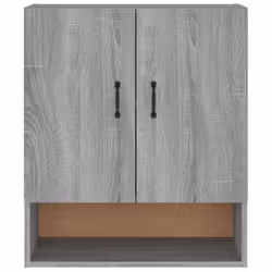 vidaXL Wall Cabinet Hanging Storage Cabinet Wall Cupboard Engineered Wood - Grey sonoma - Additional view 5