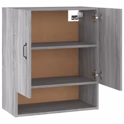 vidaXL Wall Cabinet Hanging Storage Cabinet Wall Cupboard Engineered Wood - Grey sonoma - Additional view 7