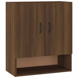 vidaXL Wall Cabinet Hanging Storage Cabinet Wall Cupboard Engineered Wood - Brown oak
