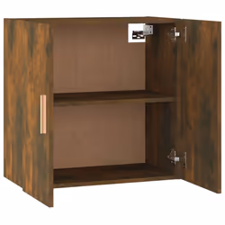 vidaXL Wall Cabinet Floating TV Unit Wall Mounted Cabinet Engineered Wood - Smoked oak - Additional view 9