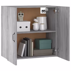 vidaXL Wall Cabinet Hanging Storage Cabinet Wall Cupboard Engineered Wood - Grey sonoma - Additional view 5