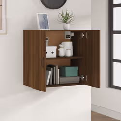 vidaXL Wall Cabinet Hanging Storage Cabinet Wall Cupboard Engineered Wood - Brown oak - Additional view 9
