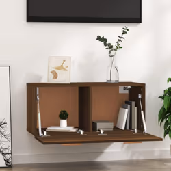 vidaXL Wall Cabinet Hanging Storage Cabinet Wall Cupboard Engineered Wood - Brown oak