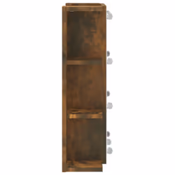 vidaXL Mirror Cabinet with LED Washroom Storage Cabinet Bathroom Vanity Unit - Smoked oak - Additional view 8