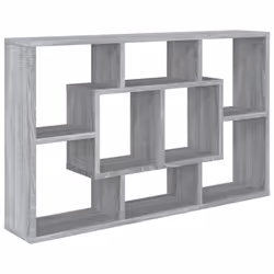 vidaXL Wall Shelf Home Living Room Hanging Rack Floating Shelf Engineered Wood - grey sonoma