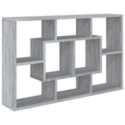 vidaXL Wall Shelf Home Living Room Hanging Rack Floating Shelf Engineered Wood - grey sonoma