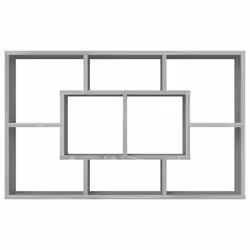 vidaXL Wall Shelf Home Living Room Hanging Rack Floating Shelf Engineered Wood - grey sonoma - Additional view 4