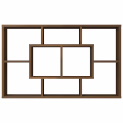 vidaXL Wall Shelf Home Living Room Hanging Rack Floating Shelf Engineered Wood - brown oak - Additional view 4