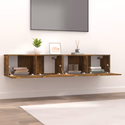 vidaXL TV Cabinet Entertainment Centre Media TV Unit TV Stand Engineered Wood - Smoked oak - Additional view 2
