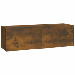 vidaXL 2x Wall TV Cabinets Media Cabinet Sideboard TV Stand Engineered Wood - smoked oak