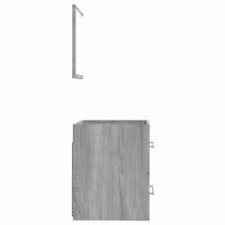 vidaXL Bathroom Cabinet with Mirror Vanity Unit Sink Cabinet Engineered Wood - Grey sonoma - Additional view 6