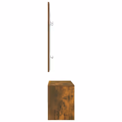vidaXL Hallway Furniture Set Living Room Bench and Coat Rack Engineered Wood - Smoked oak - Additional view 7