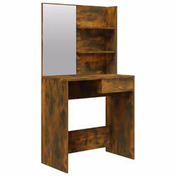 vidaXL Dressing Table with Mirror Bedroom Makeup Vanity Desk Cosmetic Table - Smoked oak