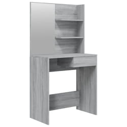 vidaXL Dressing Table with Mirror Bedroom Makeup Vanity Desk Cosmetic Table - Grey sonoma