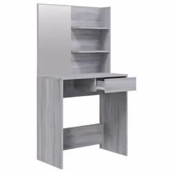 vidaXL Dressing Table with Mirror Bedroom Makeup Vanity Desk Cosmetic Table - Grey sonoma - Additional view 8