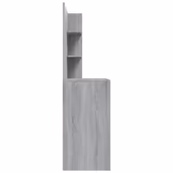 vidaXL Dressing Table with Mirror Bedroom Makeup Vanity Desk Cosmetic Table - Grey sonoma - Additional view 9