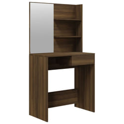 vidaXL Dressing Table with Mirror Bedroom Makeup Vanity Desk Cosmetic Table - Brown oak